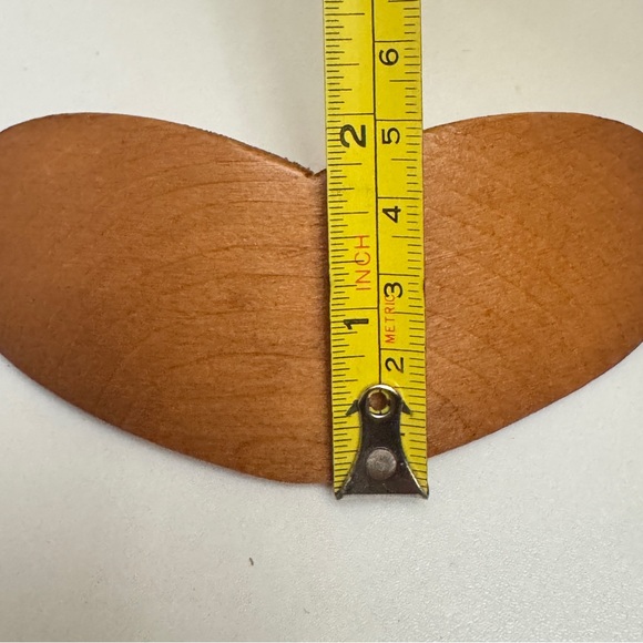 Handmade Wood Hair Barrette Clip Heart Wood No Glue, Screwed Into Wooden Heart - Picture 7 of 10
